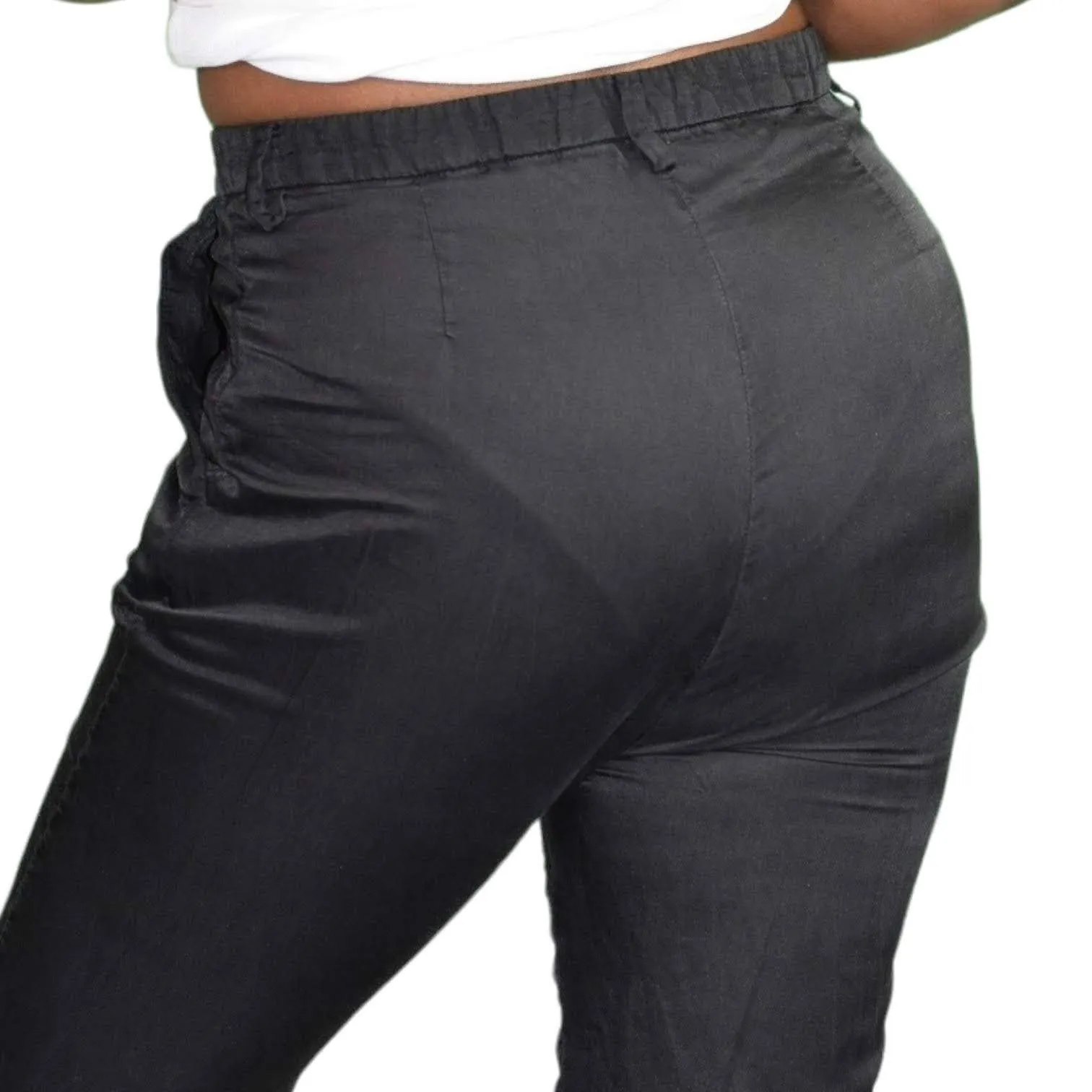 Acne Play Pants Black High Rise Trousers Dress Straight Leg Pleated Size 34 2 XS