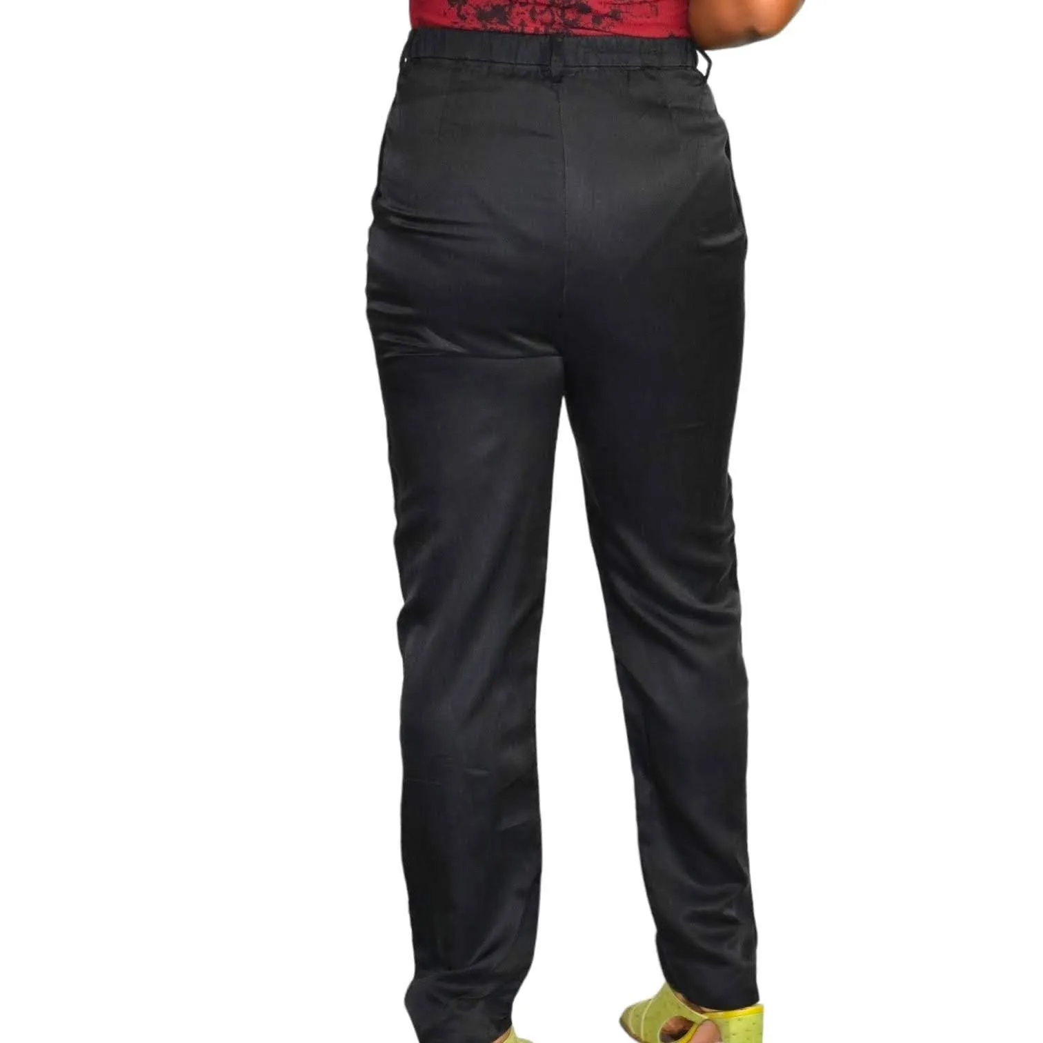 Acne Play Pants Black High Rise Trousers Dress Straight Leg Pleated Size 34 2 XS