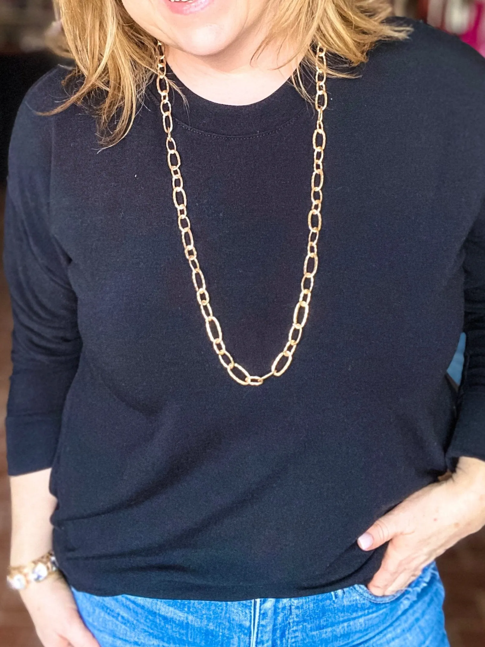 Allie French Terry Pullover-Black