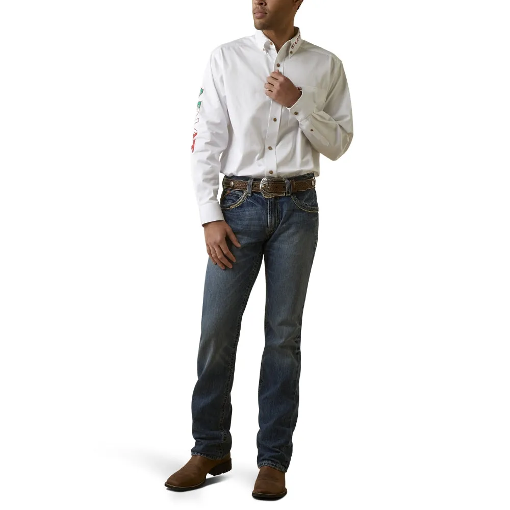 Ariat Mens Team Logo Mexico White Shirt - 10040911