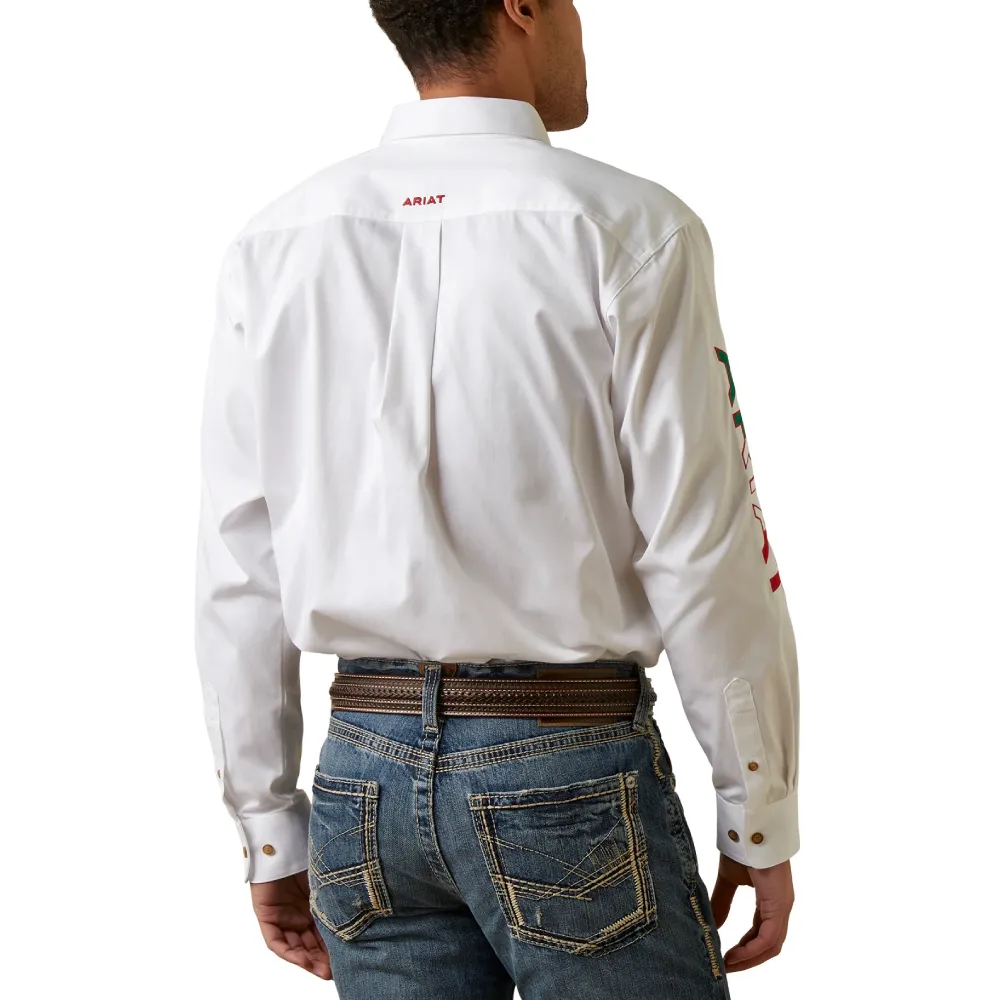 Ariat Mens Team Logo Mexico White Shirt - 10040911