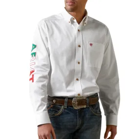 Ariat Mens Team Logo Mexico White Shirt - 10040911