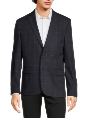 Ben Sherman Check Blazer, Navy