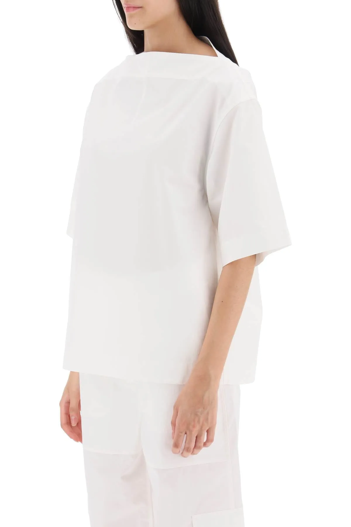 boxy poplin top