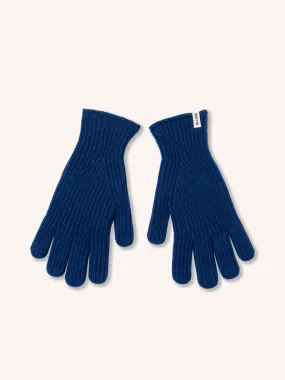 Braemar Gloves in Cobalt Lambswool