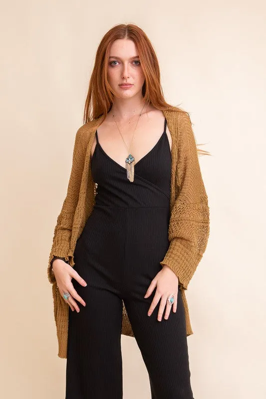 Carly Knit Netted Cardigan