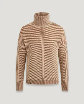 Centenary roll neck jumper - Chalk
