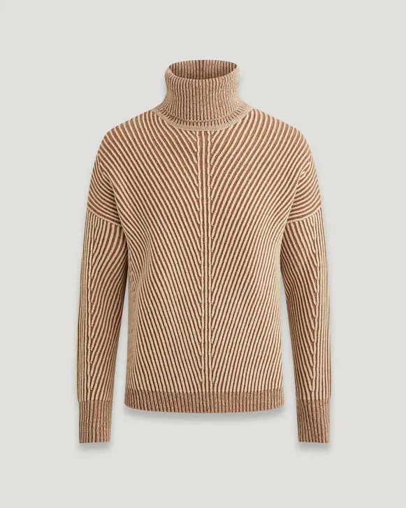Centenary roll neck jumper - Chalk