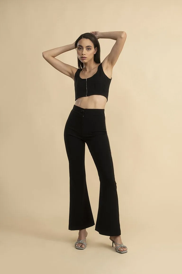 Classic Flared Black Pants