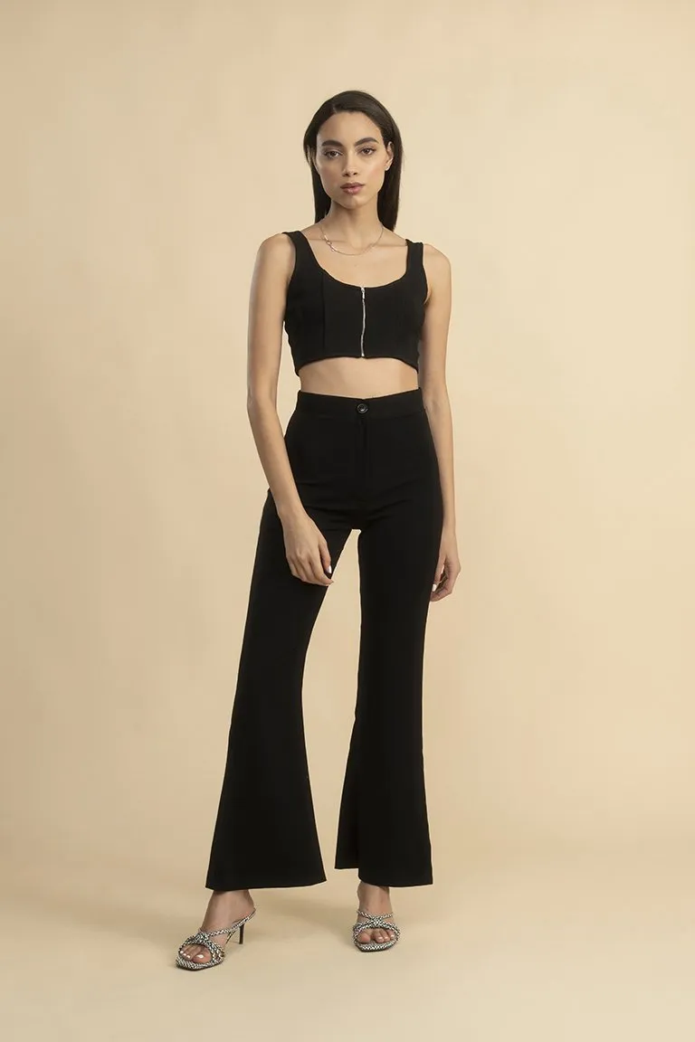 Classic Flared Black Pants
