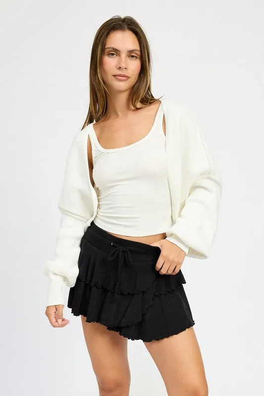 Cozy Layering Knit Oversized Shrug Sweater Cardigan