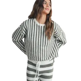Cozy Striped Round Neck Sweater