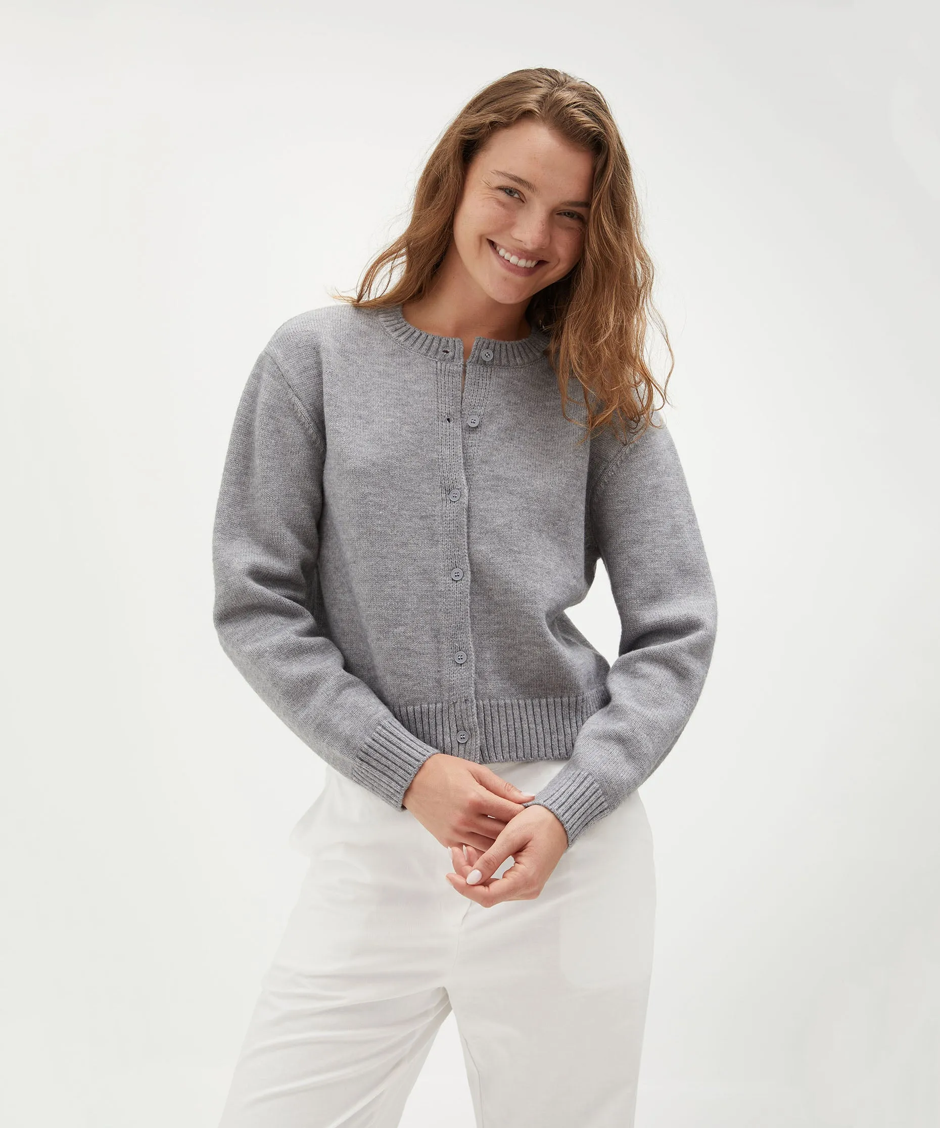 Crew Neck Cardigan