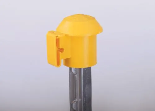Dare 2027 T-Post TOP'R® Safety Top & Electric Fence Insulator, Yellow, 10-Pack