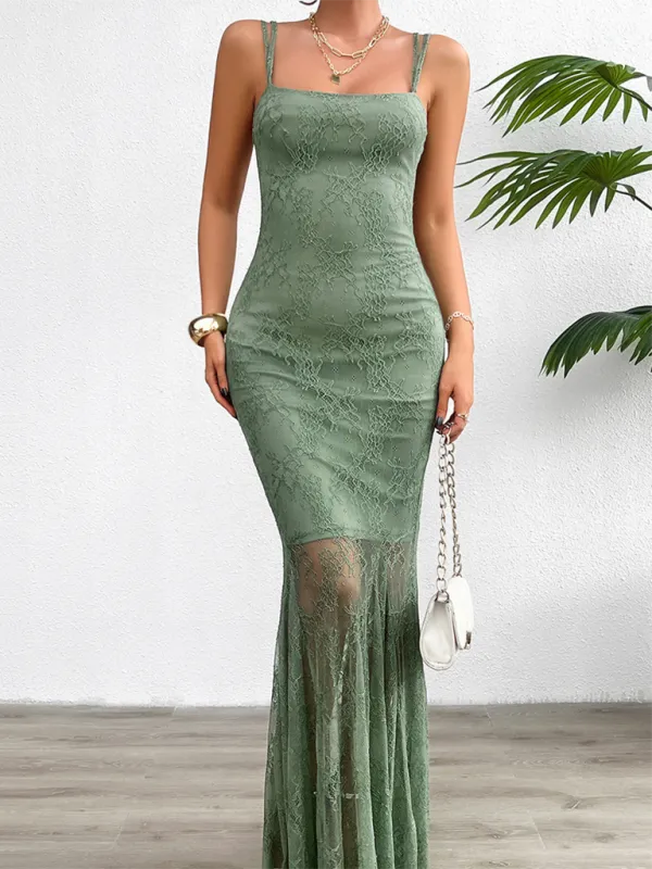 Elegant Lace Mermaid Evening Gown