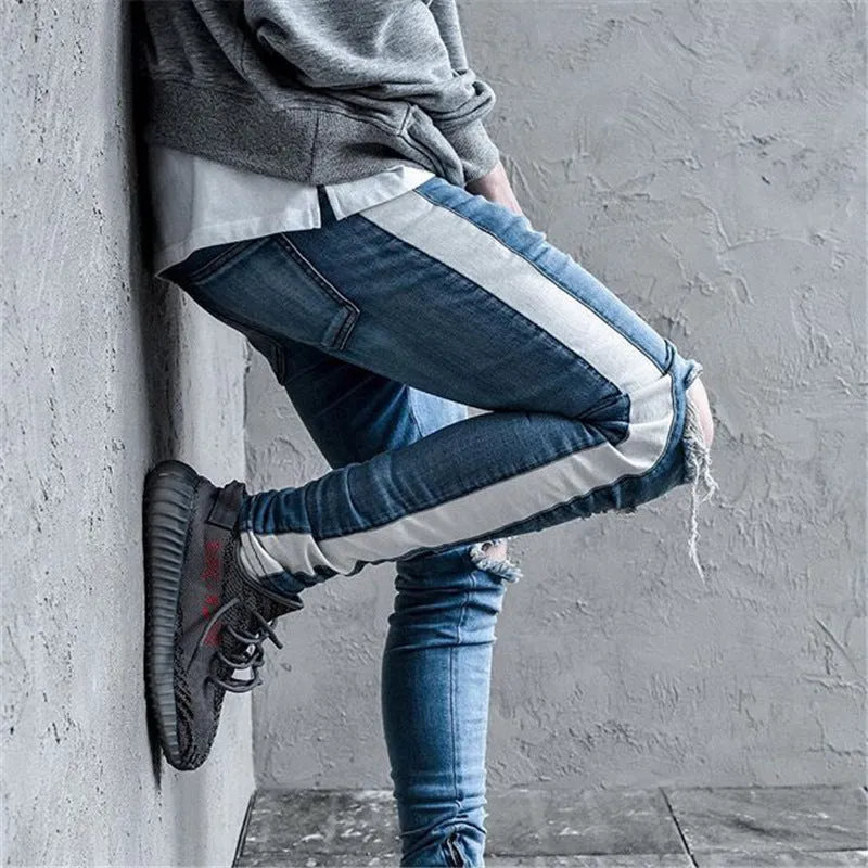 ENE Trendy Men's ripped jeans