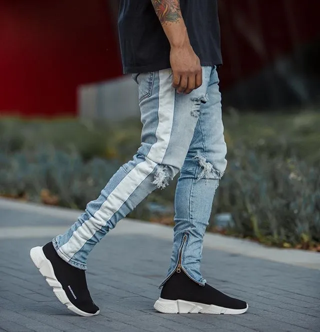ENE Trendy Men's ripped jeans