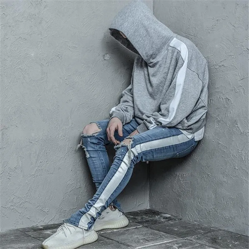 ENE Trendy Men's ripped jeans