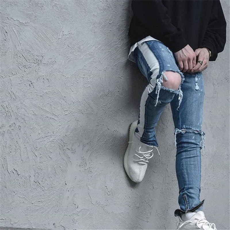 ENE Trendy Men's ripped jeans