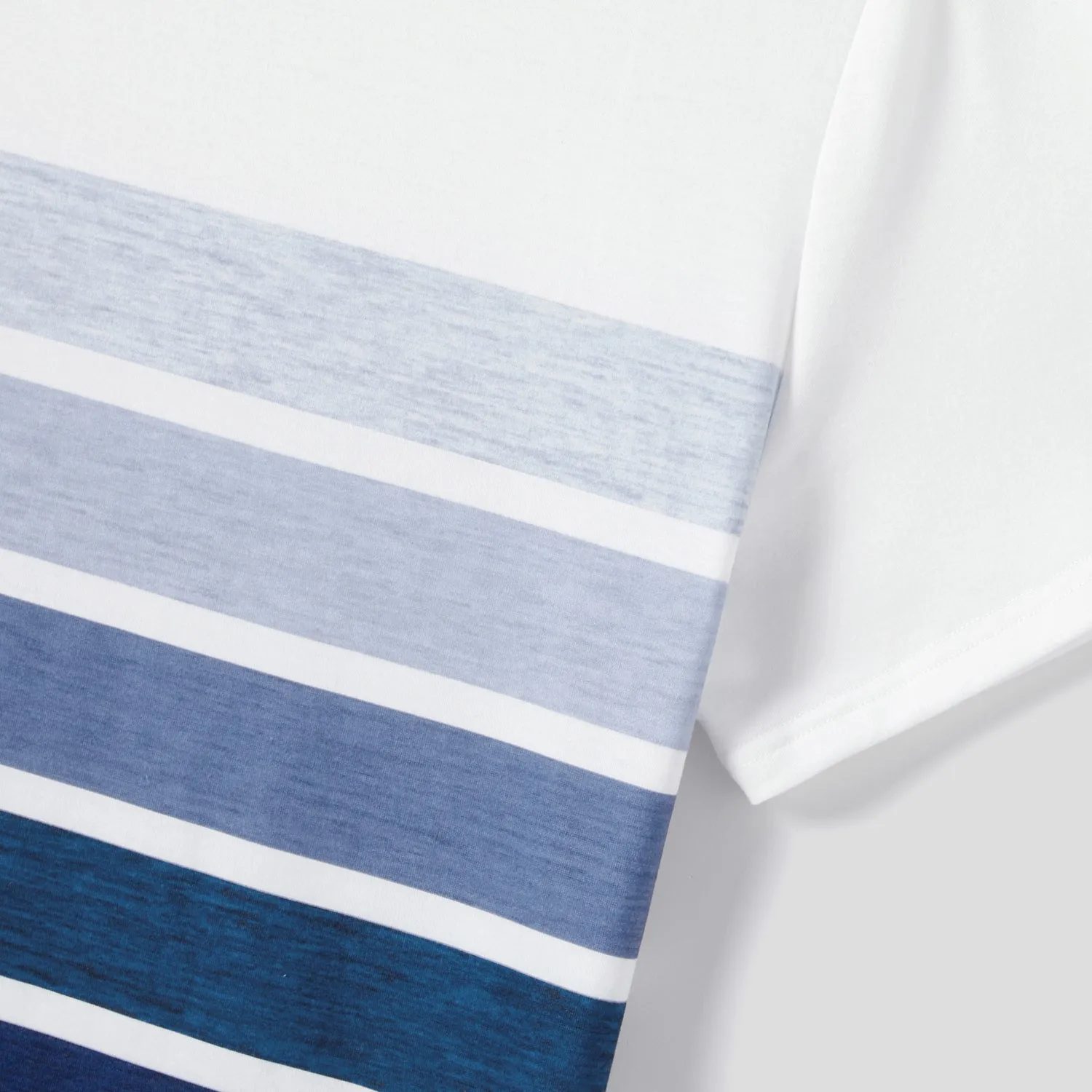 Family Matching Belted Ombre Slip Dresses and Striped Short-sleeve T-shirts Sets