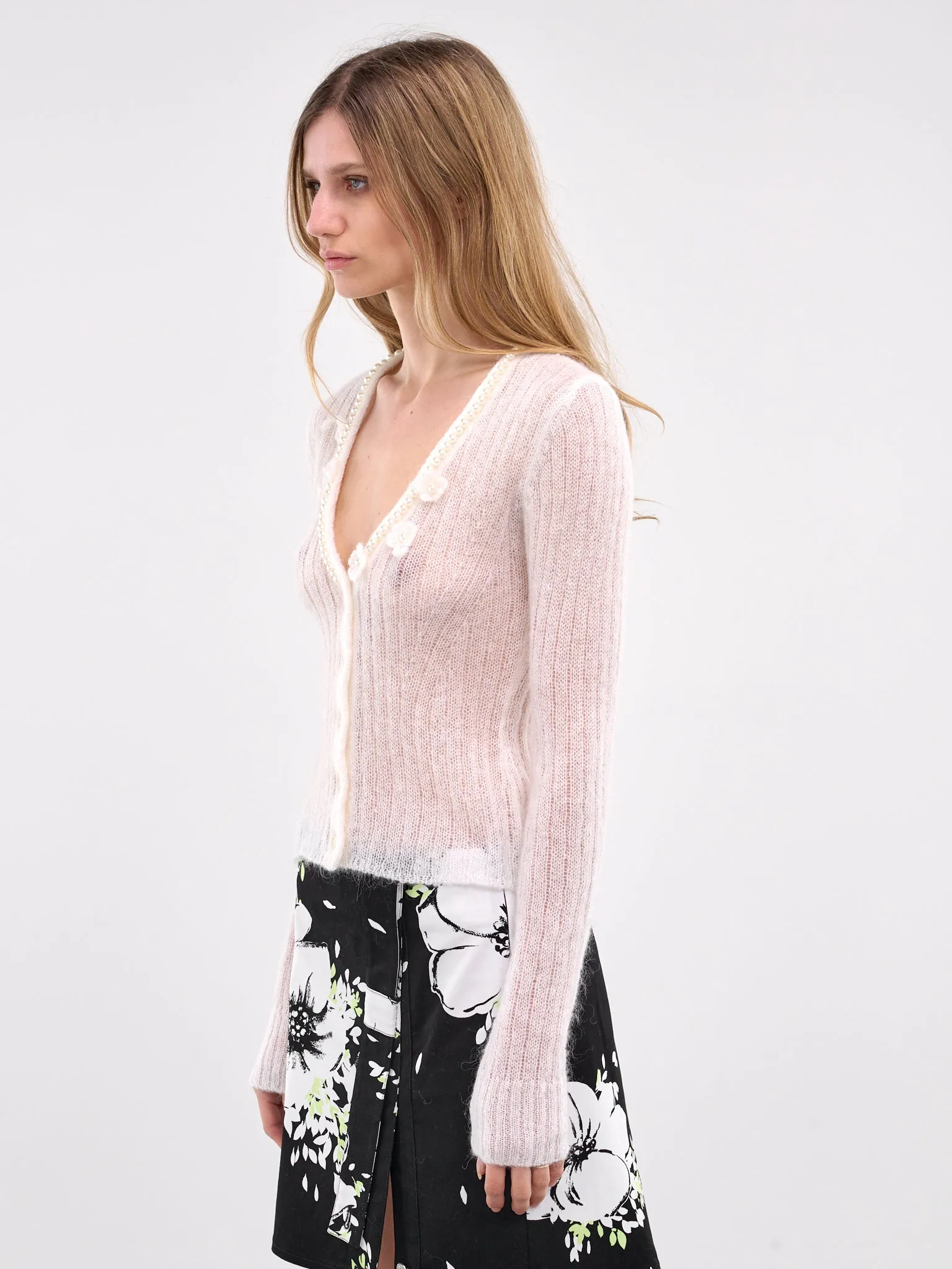 Flower Cardigan (A0909-8703-WHITE)