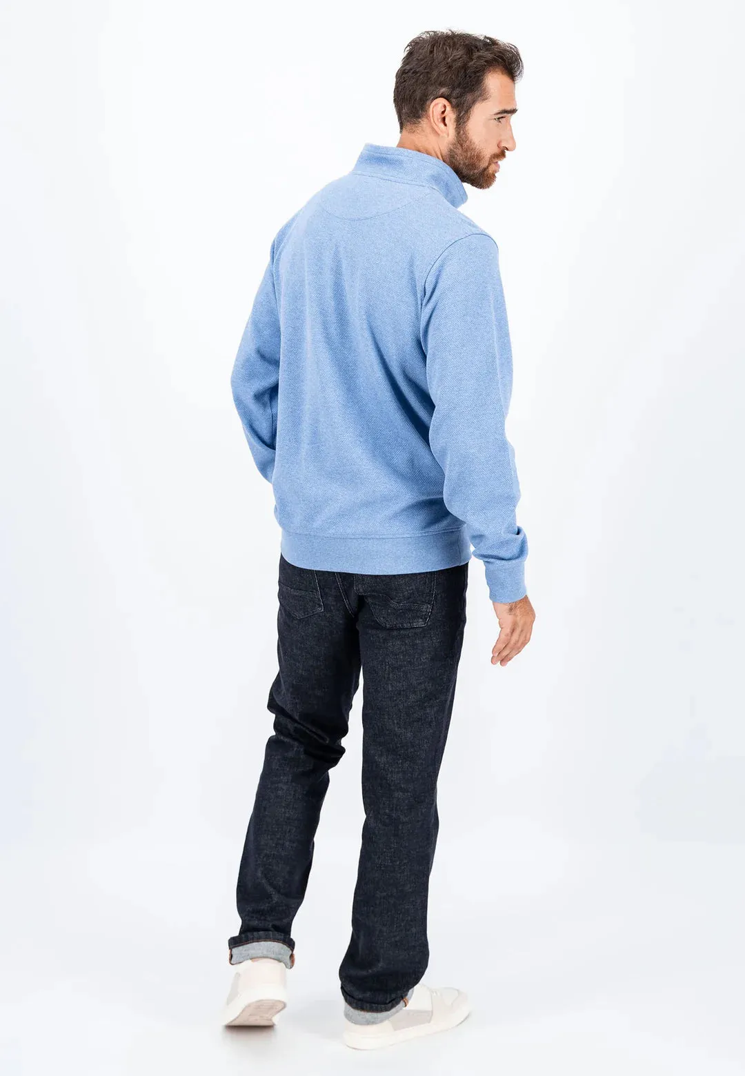 Fynch-Hatton 1/4 zip Sweatshirt Blue
