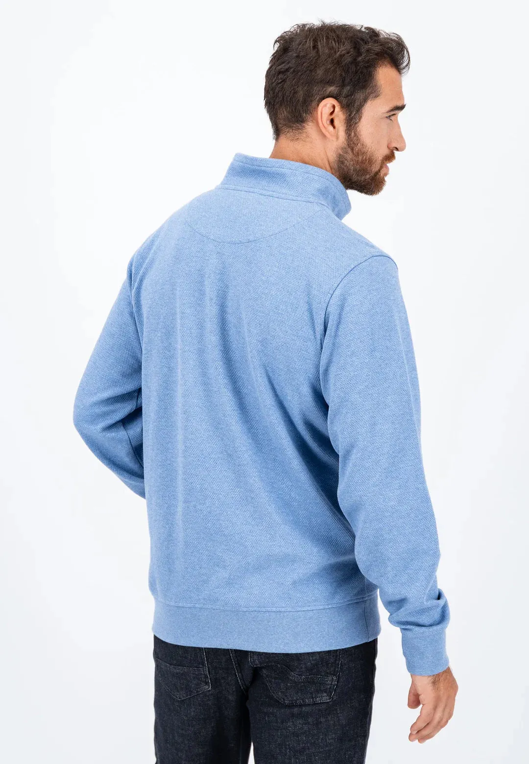 Fynch-Hatton 1/4 zip Sweatshirt Blue