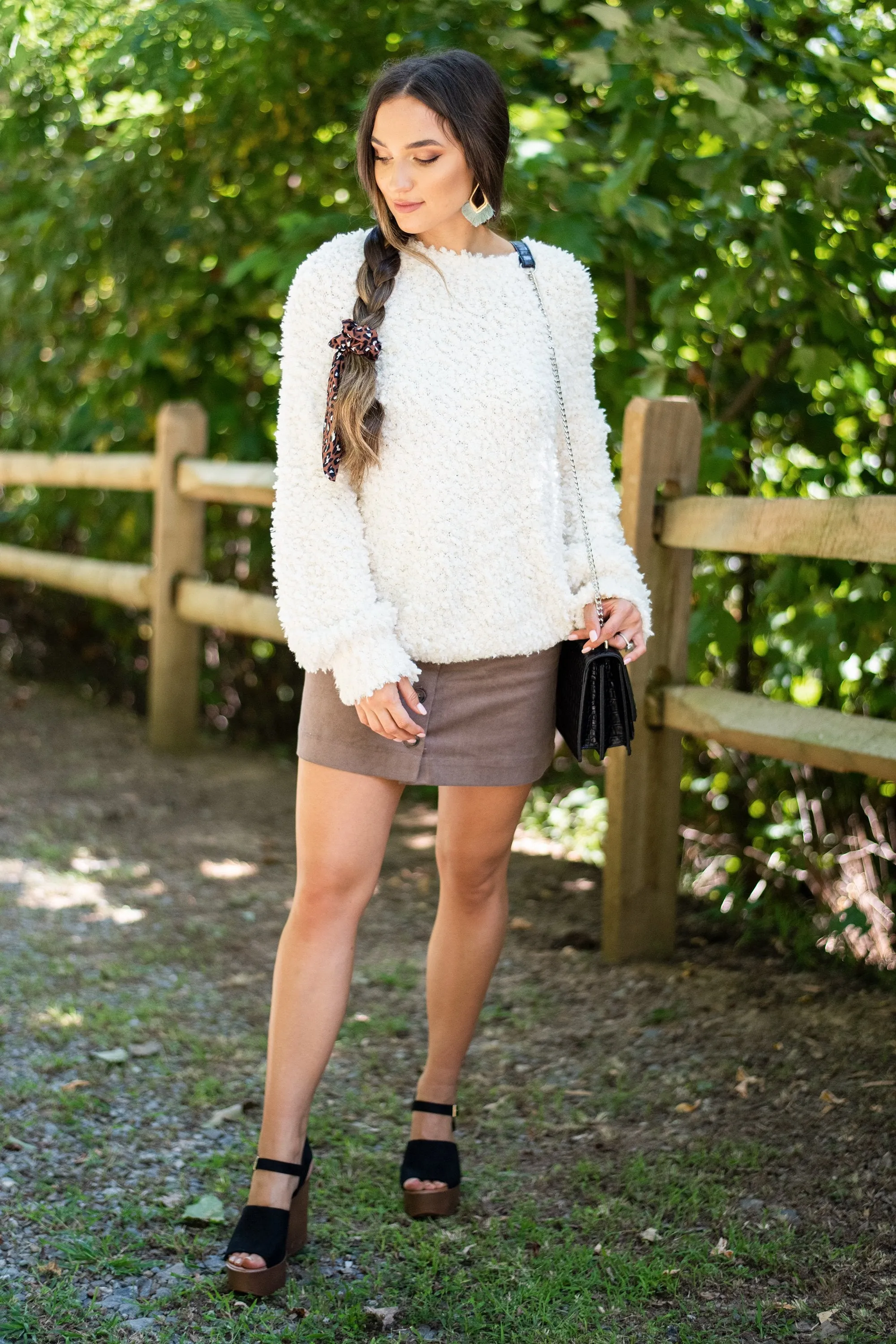 Get It Together Mushroom Brown Skirt