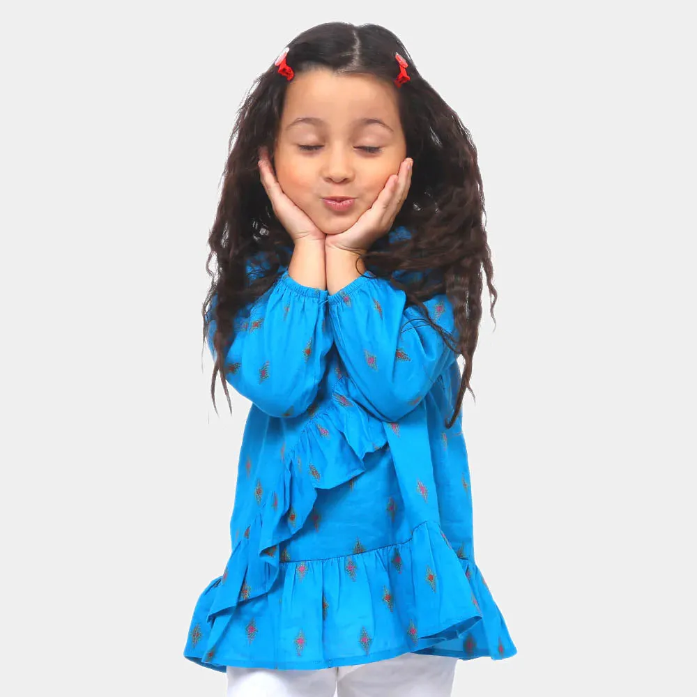 Girls Casual Top Moon Light - Sky Blue