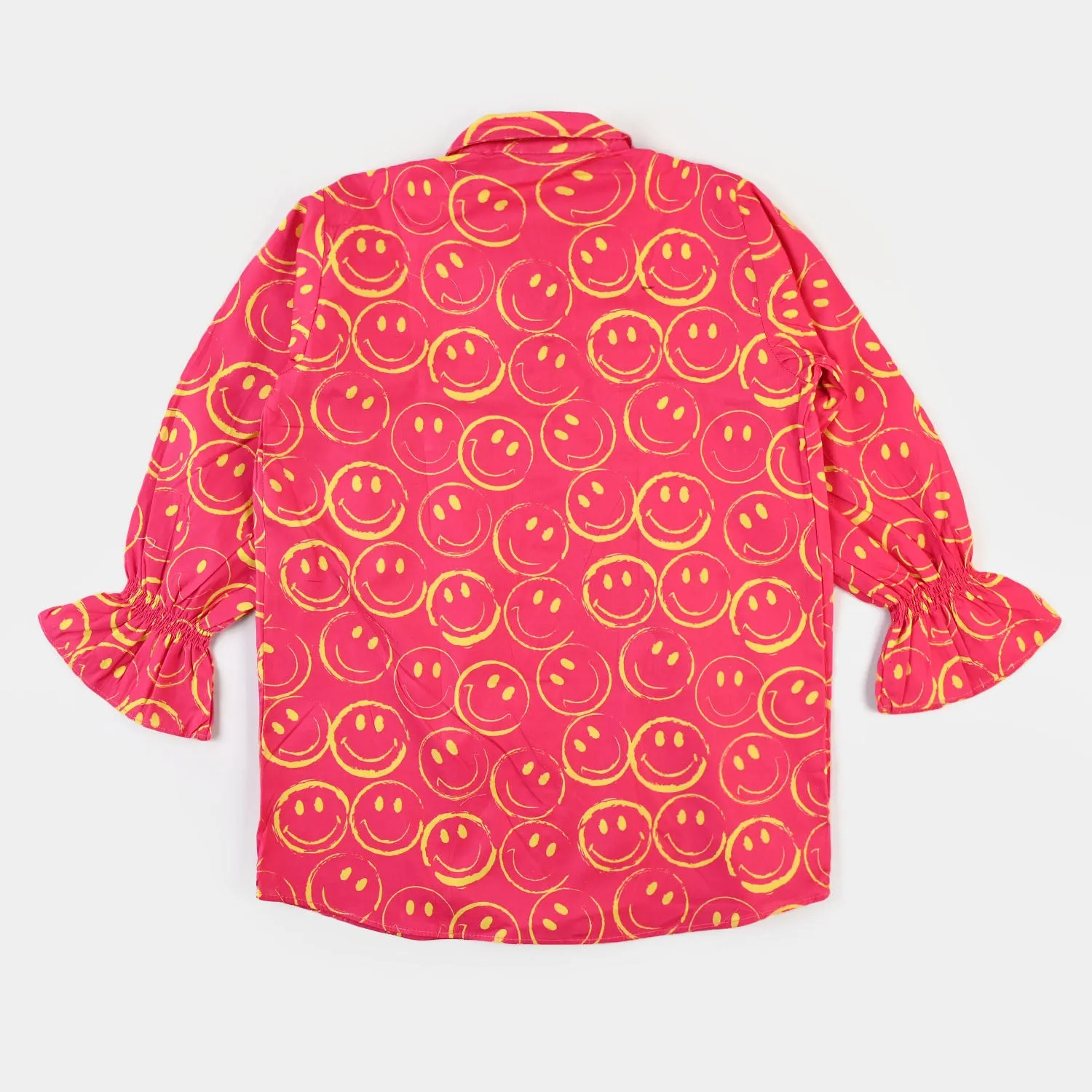 Girls Cotton Casual Top - Magenta