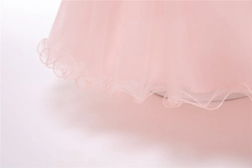 Girls Elegant Floral Evening Party Dress