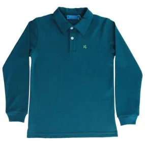 J Bailey by Bailey Boys Harry Long Sleeve Polo Teal