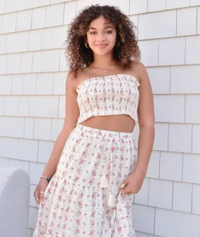 Katie J NYC Girls Shabby Chic Floral Bea Tube Top