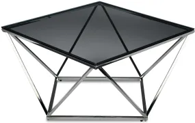 Kieran Coffee Table - Silver/Black