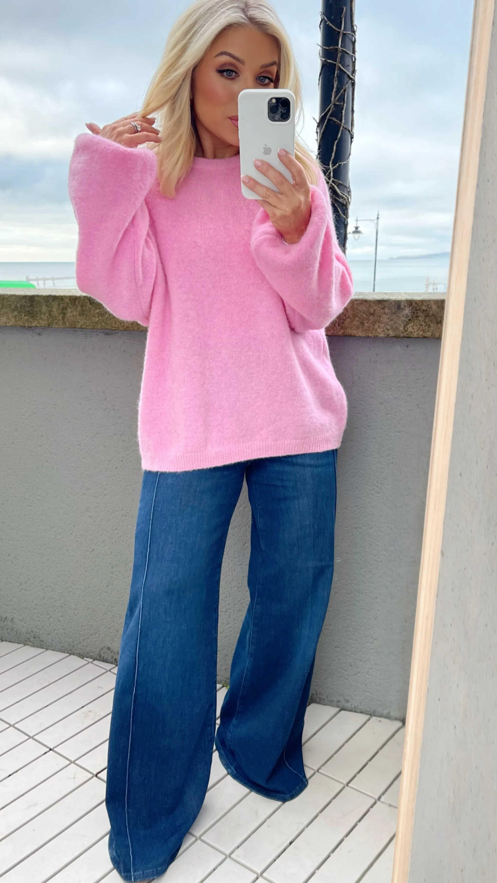 LOLLIE BABY ALPACA SWEATER - BABY PINK