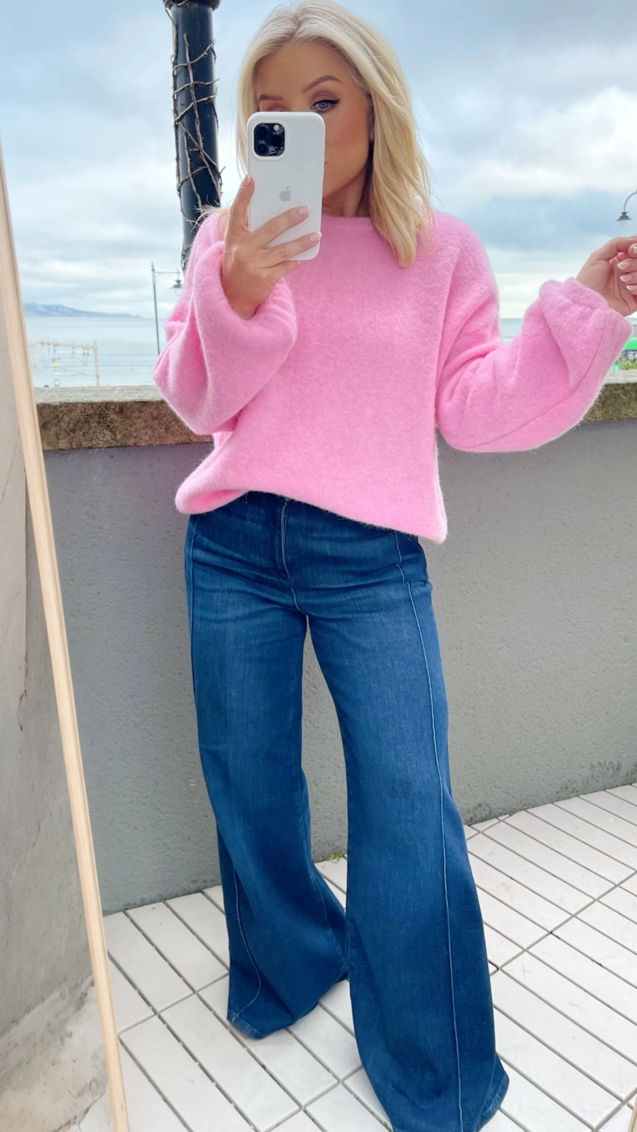 LOLLIE BABY ALPACA SWEATER - BABY PINK