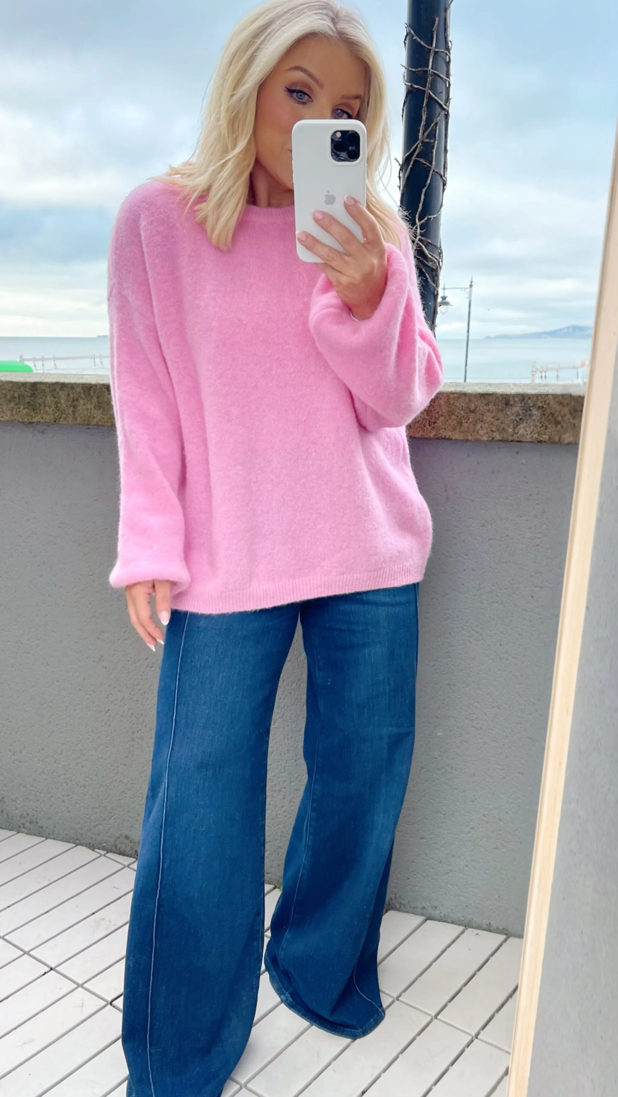 LOLLIE BABY ALPACA SWEATER - BABY PINK