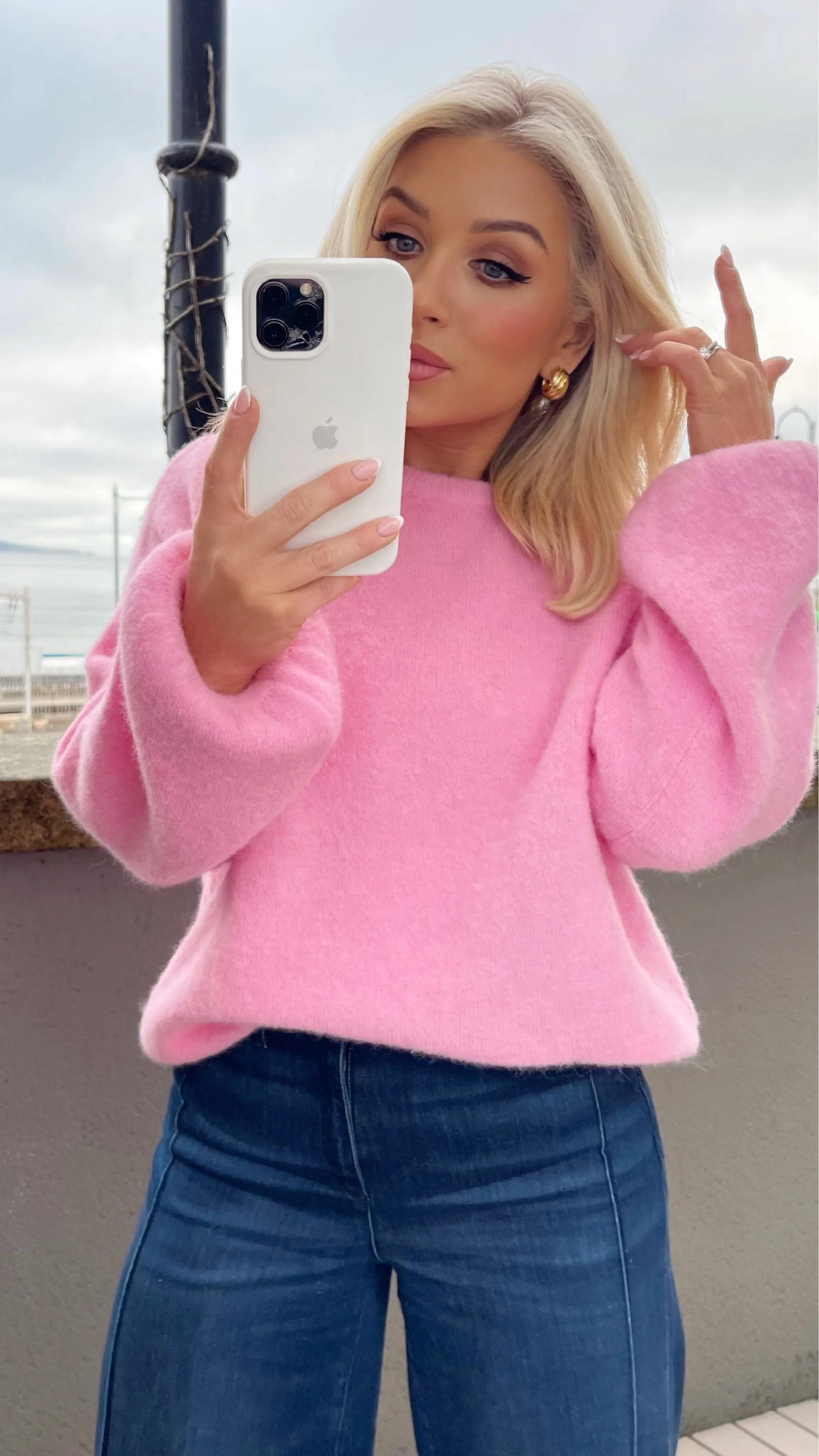 LOLLIE BABY ALPACA SWEATER - BABY PINK