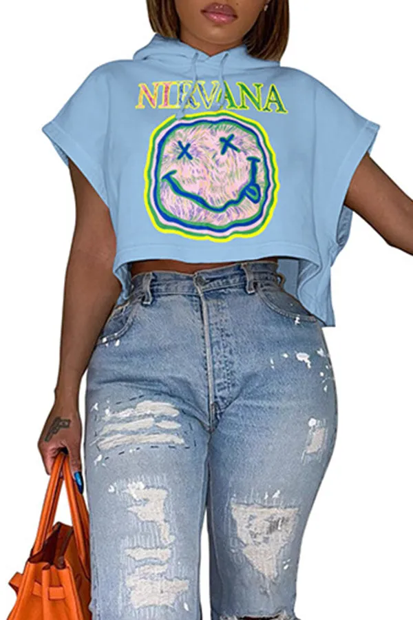 MB FASHION  Loose Hooded TShirt Women Short Sleeve Tee 8213LY XL AND XXL