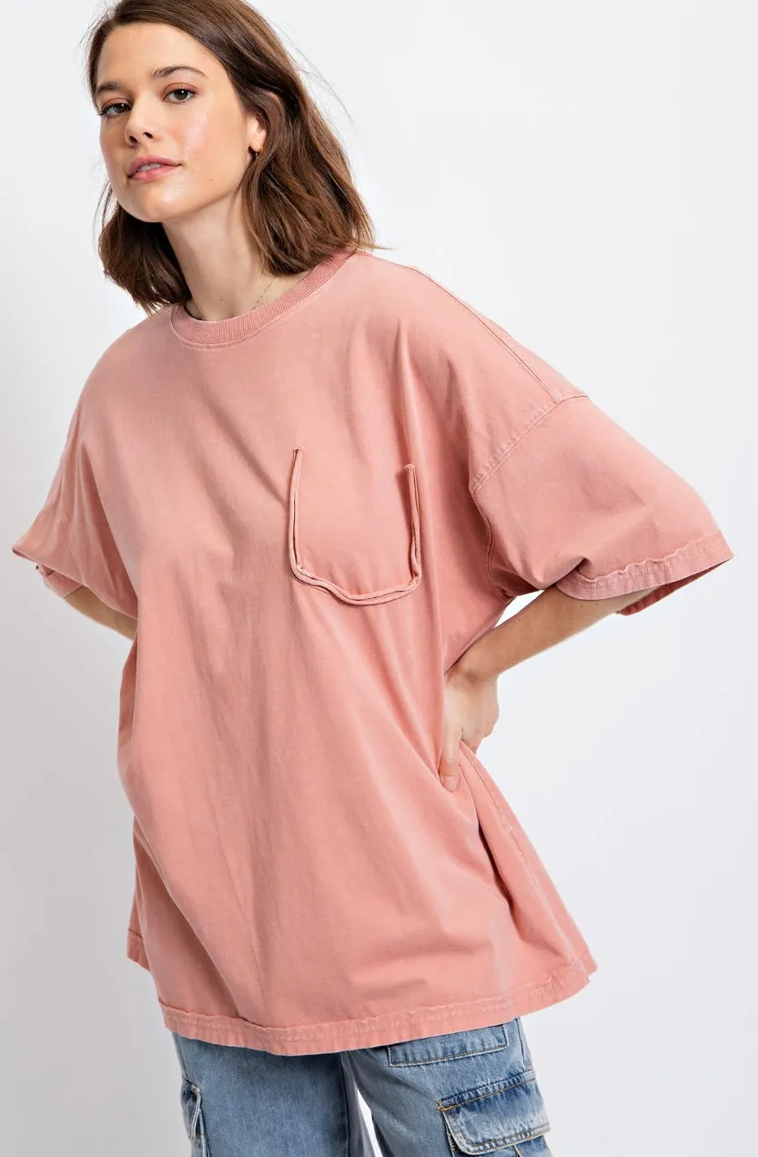 Mineral Washed Oversized Comfy Tee