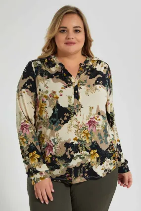 Multicolour All-Over Floral Top