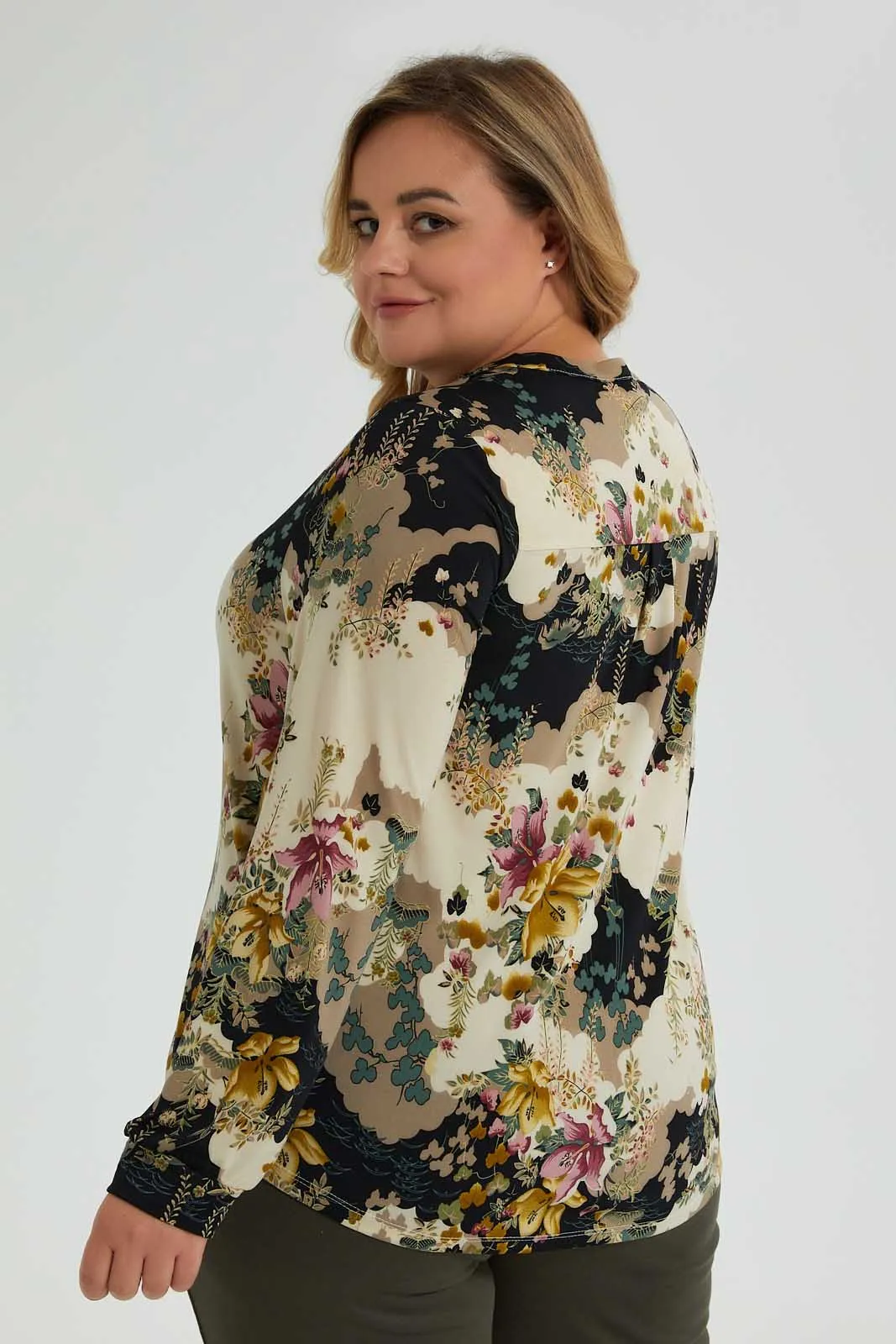 Multicolour All-Over Floral Top