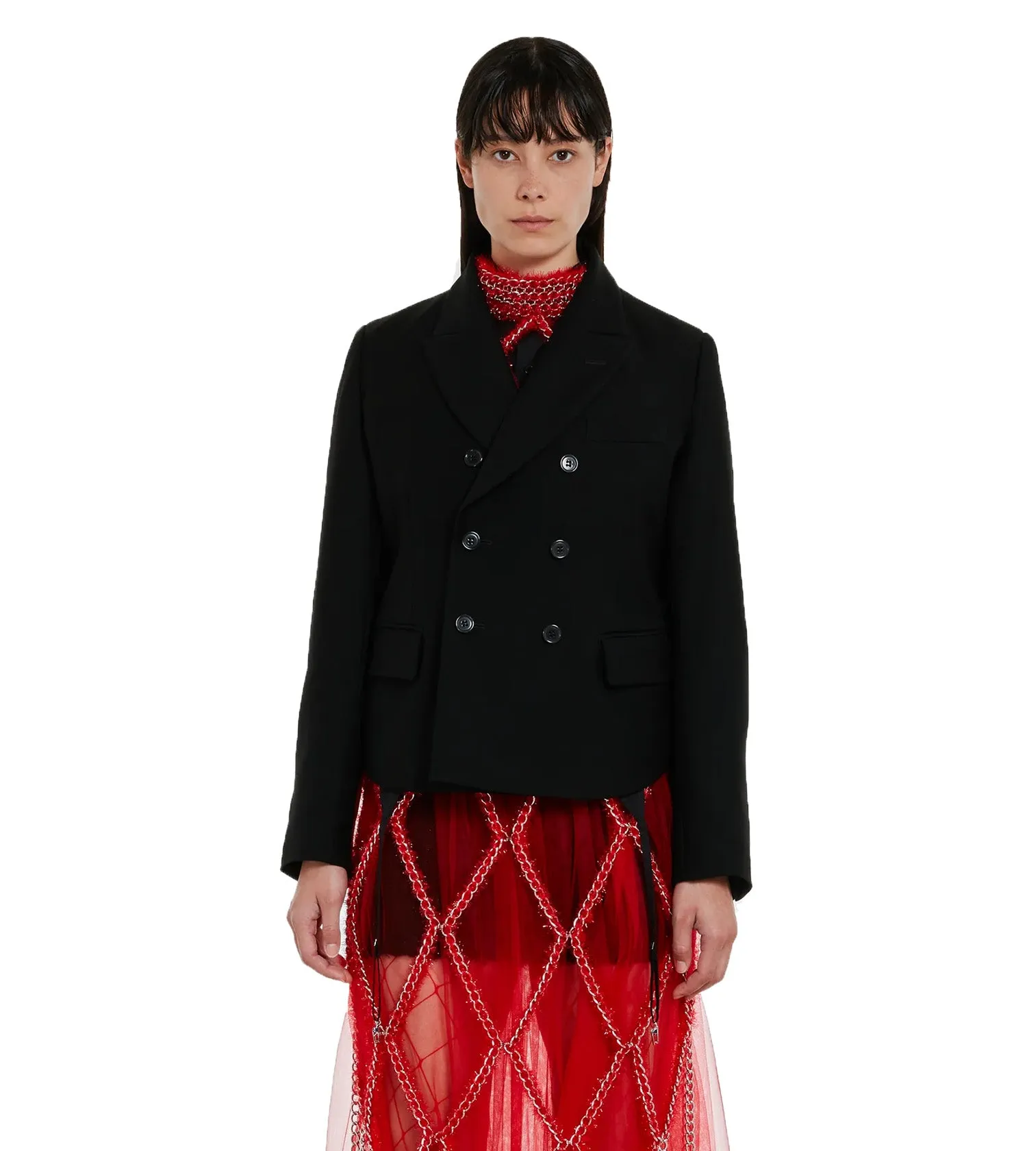 NOIR KEI NINOMIYA Jacket with Lace Up Detail on Back