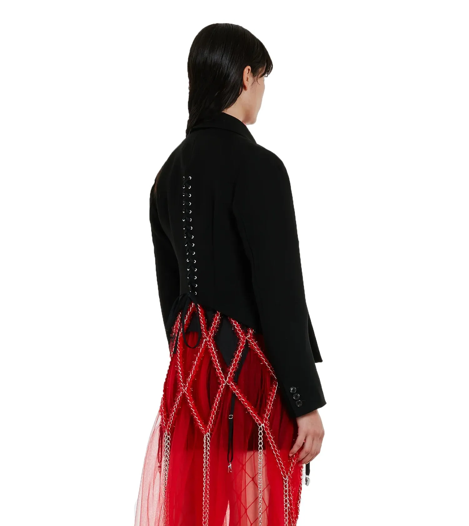 NOIR KEI NINOMIYA Jacket with Lace Up Detail on Back