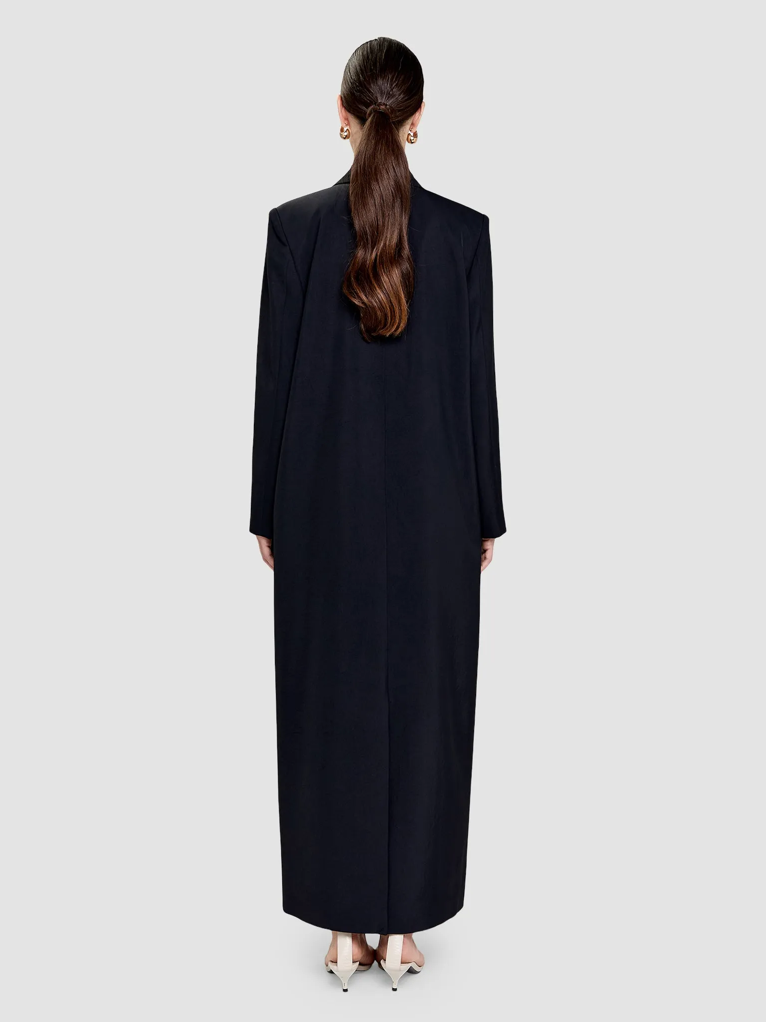Noura Long Blazer - Black
