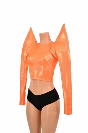 Orange Mega Sharp Shoulder Crop