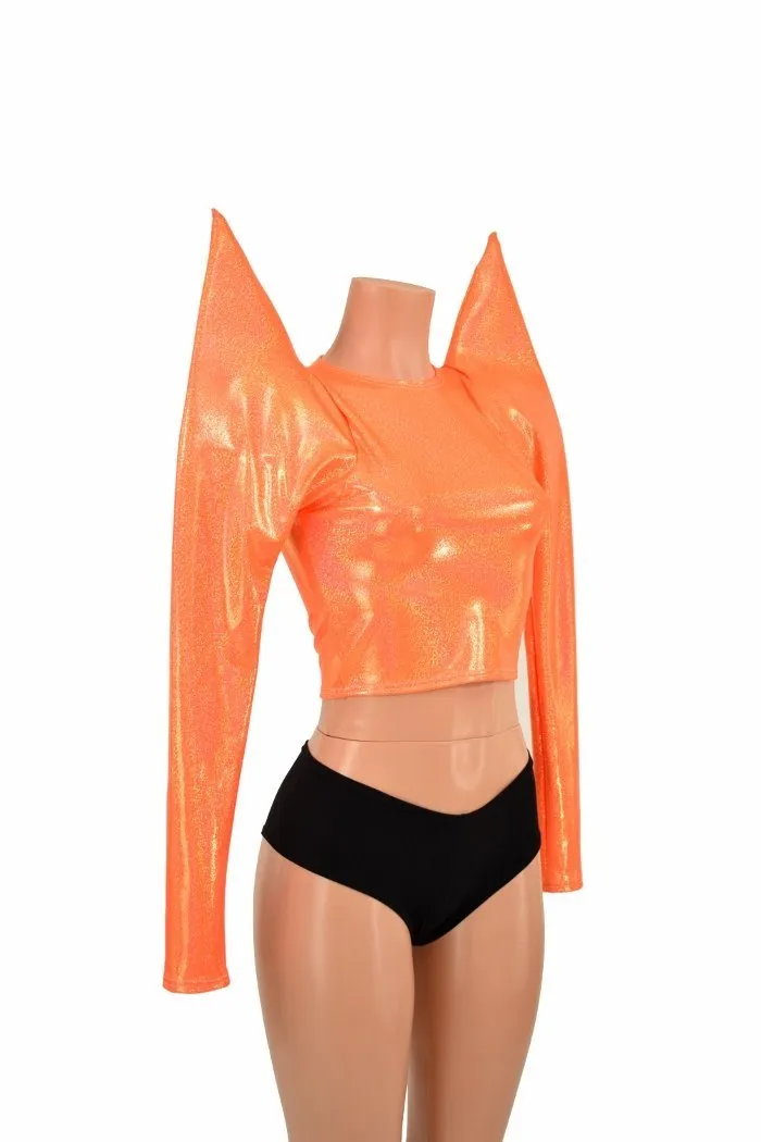 Orange Mega Sharp Shoulder Crop
