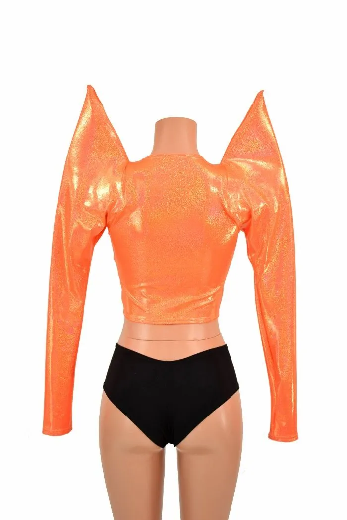 Orange Mega Sharp Shoulder Crop