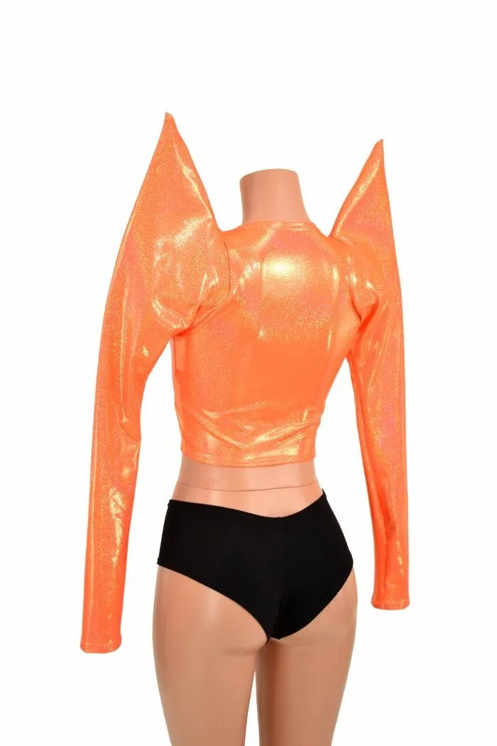 Orange Mega Sharp Shoulder Crop