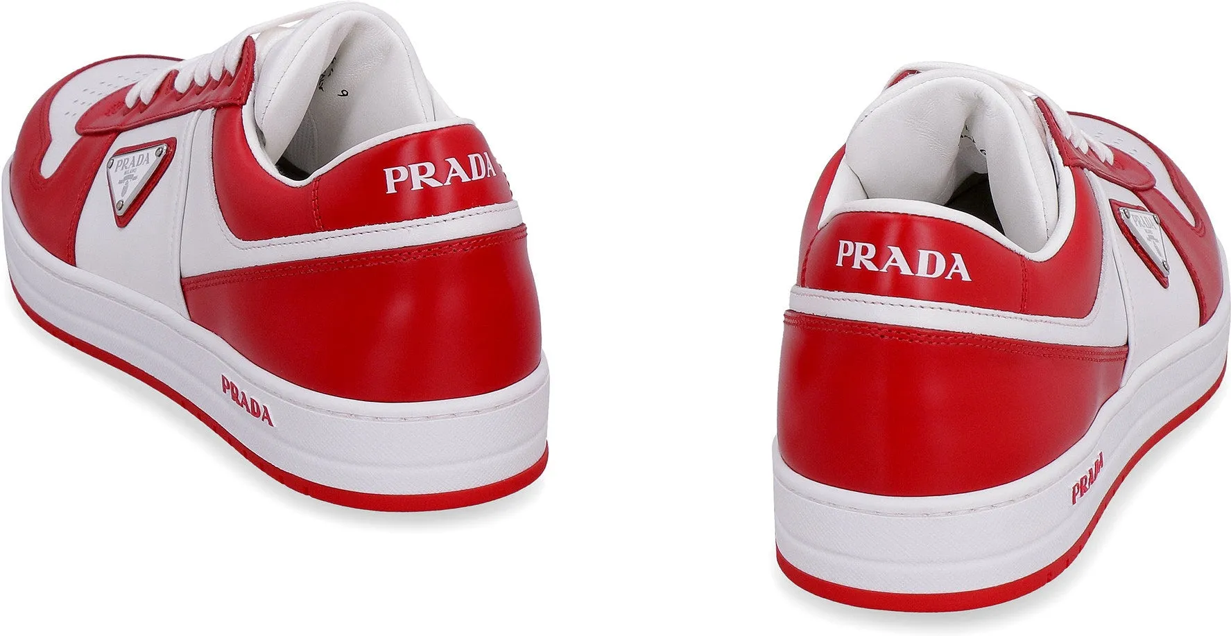 Prada Logo Patch Canvas Sneakers.